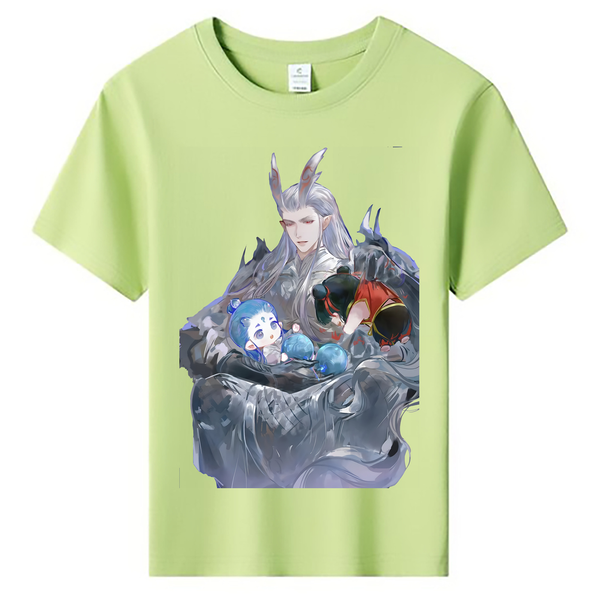 （画像用） Ne Zha 2 ナタ 魔童の大暴れ 綿100％キッズTシャツ（フロントプリント）